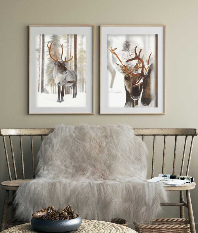 Ren-kärlek/ Reindeer-love 42x60