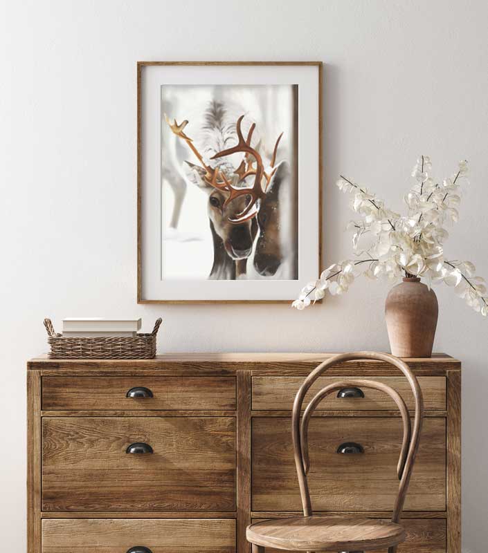 Ren-kärlek/ Reindeer-love 42x60
