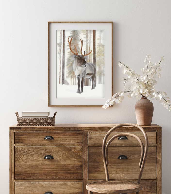 Stolt Ren/ Proud Reindeer 42x60
