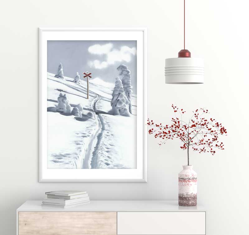 Vinterlandskap Led I 42x60