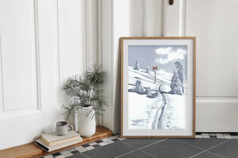 Vinterlandskap Led I 42x60