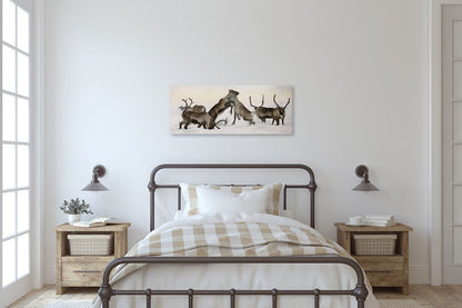 Reindeer fight 02 100x40