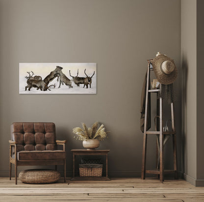 Reindeer fight 02 100x40