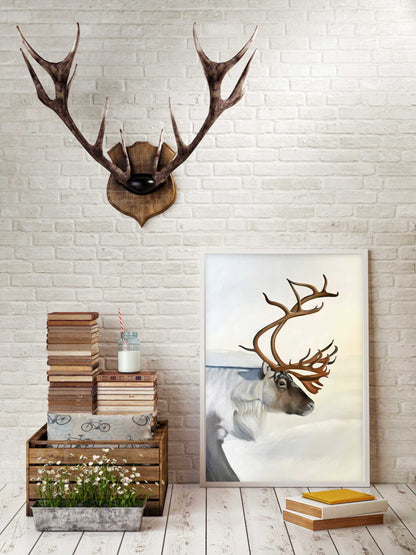 "WINTERLIGHT REINDEER" 42x60
