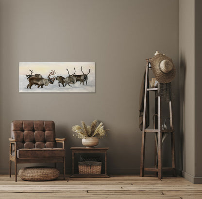 Reindeer fight 01 100x40